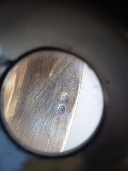 St Louis XV silver metal servant display - 2 hallmarks