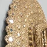 Oval carved wooden mirror 150x101cm