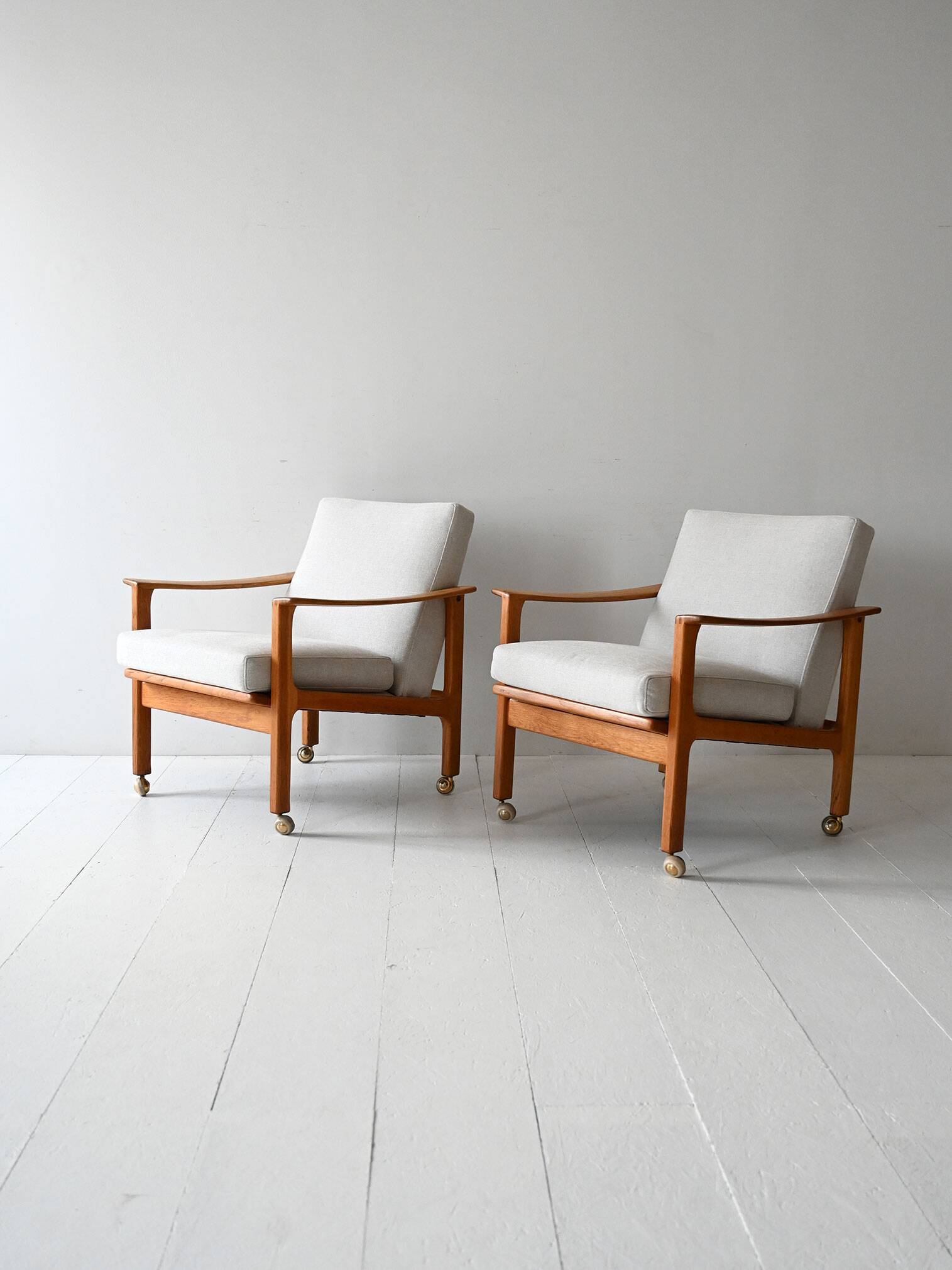 Pair of vintage Scandinavian armchairs by Ferd. Lundquist Göteborg