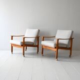 Pair of vintage Scandinavian armchairs by Ferd. Lundquist Göteborg