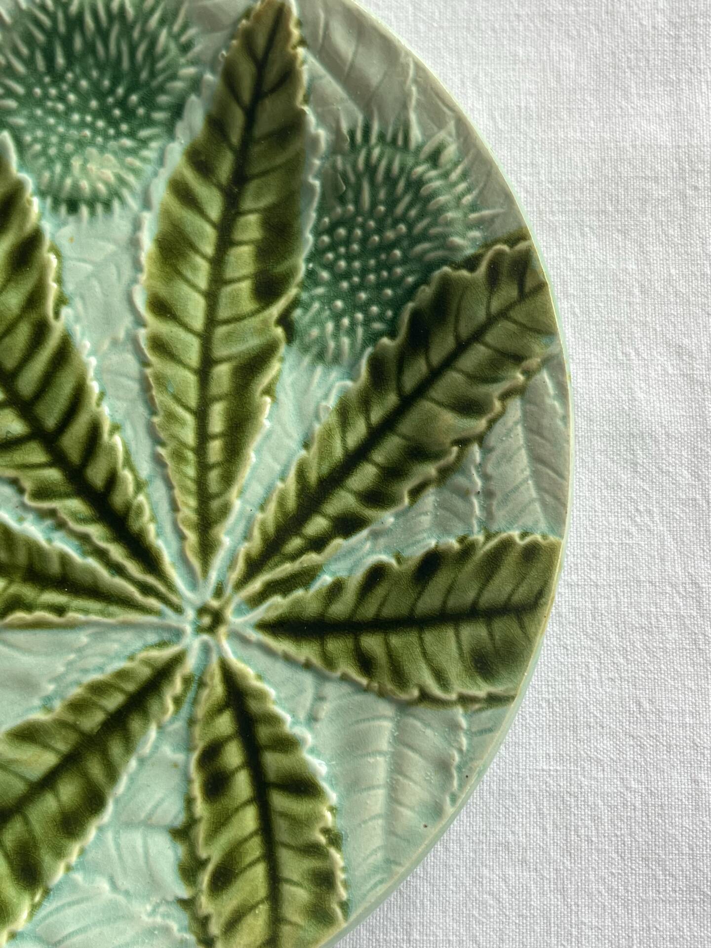 Antique barbotine plate from Salins