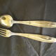 23 seats: 12 forks, 11 spoons, silver metal, 2 punches