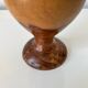Vintage hand-turned solid olive wood vase - 1970s-80s