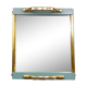 Small wooden metal top and mirror around 1950