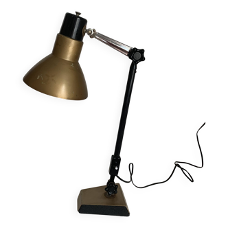 Lampe vintage 1950 industrielle Super Chrome champagne - 55 cm