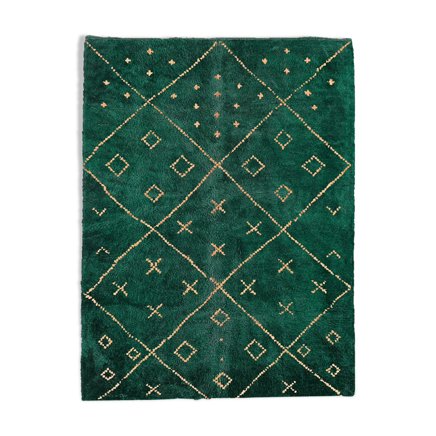 Modern Moroccan carpet green contemporary art 300x370cm
