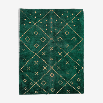 Tapis marocain moderne vert art contemporain 300x370cm