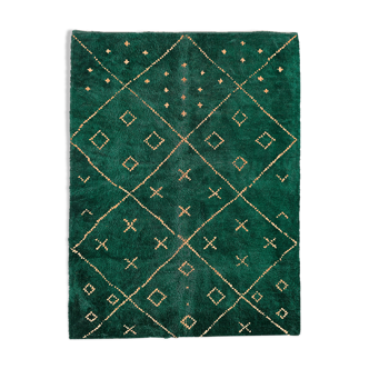 Tapis marocain moderne vert art contemporain 300x370cm