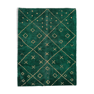 Tapis marocain moderne vert art contemporain 300x370cm