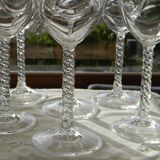 6 crystal water glasses from ARQUES. Epi Fleury model.