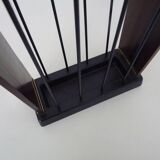 Umbrella stand, walking stick holder in brass, teak and metal, Germany, 1960s