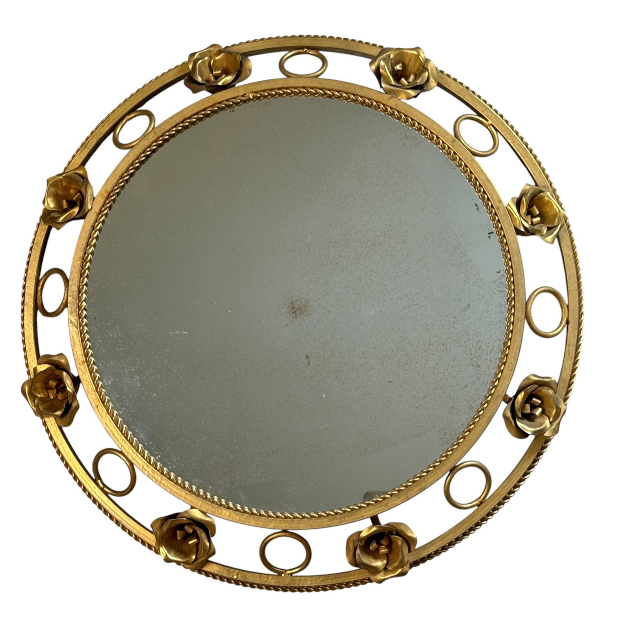 Round sun mirror from the 1960s Italy.