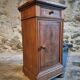 Antique French oak bedside table, early 20th century.
