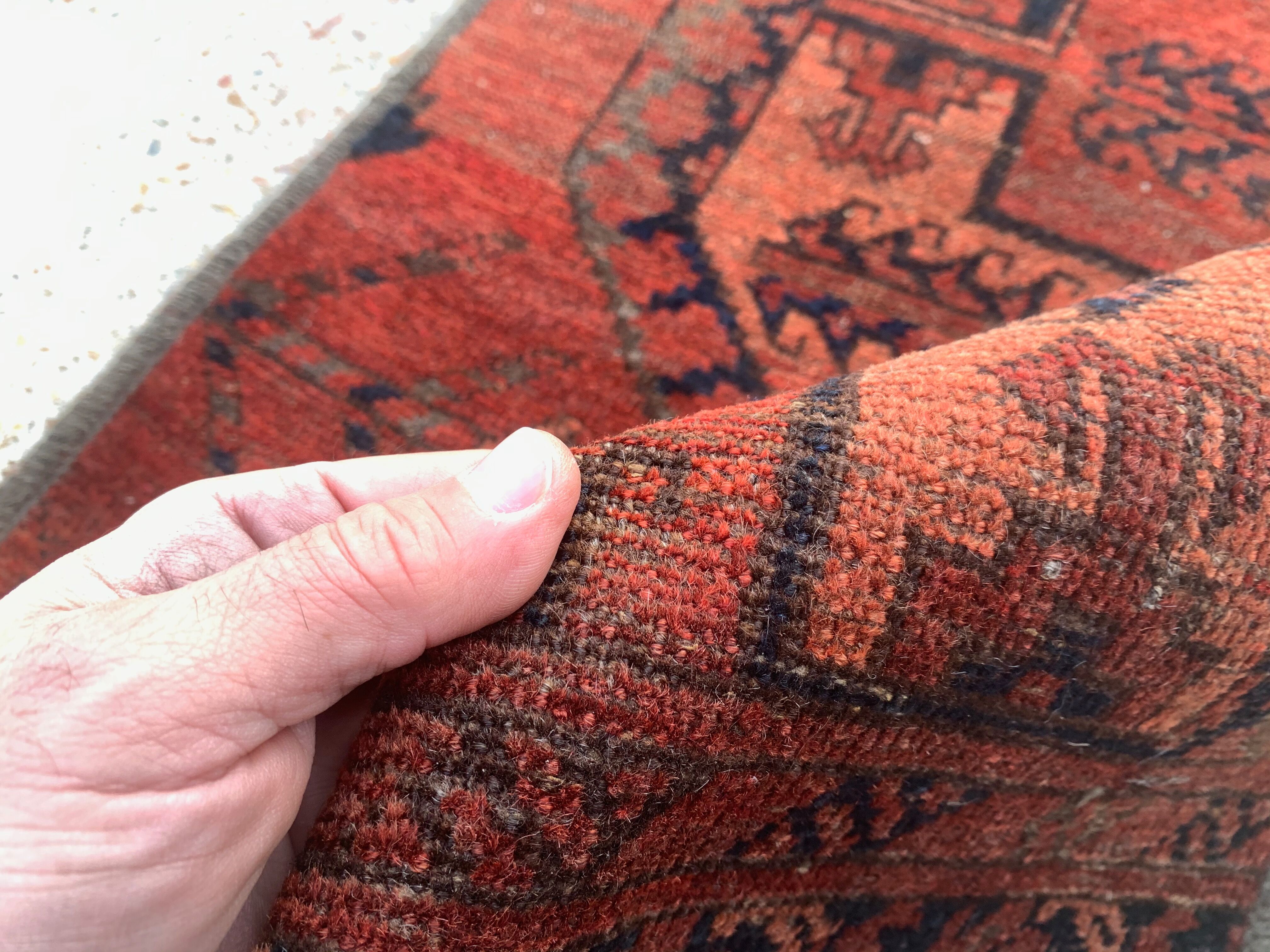 Turkmen Ersari runner 425x65 cm veg dye wool