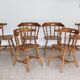 Suite de 6 chaises Western en chêne clair – 60’s.