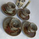 Sandstone shells signed Chantal - Thierry Robert vintage pottery