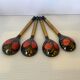 4 bowls bowls 4 spoons khokhloma Russian
