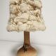 Bedside lamp and its vintage lampshade, Ceramic decoration Herbarium
