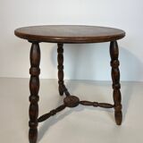 Turned wood coffee table by Charles Dudouyt