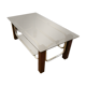 Coffee table 70 double smoked glass tray