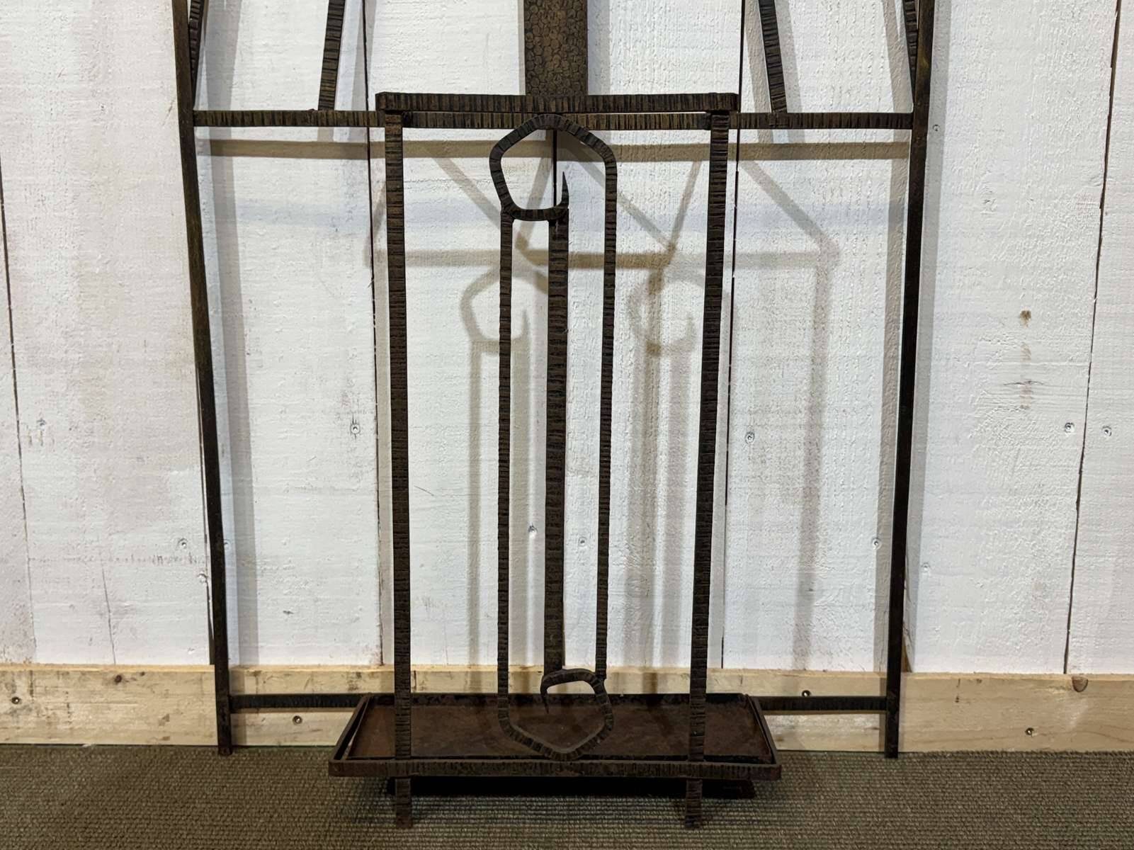 Porte manteaux de style art déco en fer des années 1960