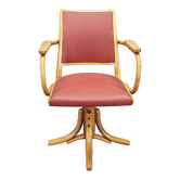 Chaise de bureau pivotante réglable Ligna, Tchécoslovaquie, années 1950