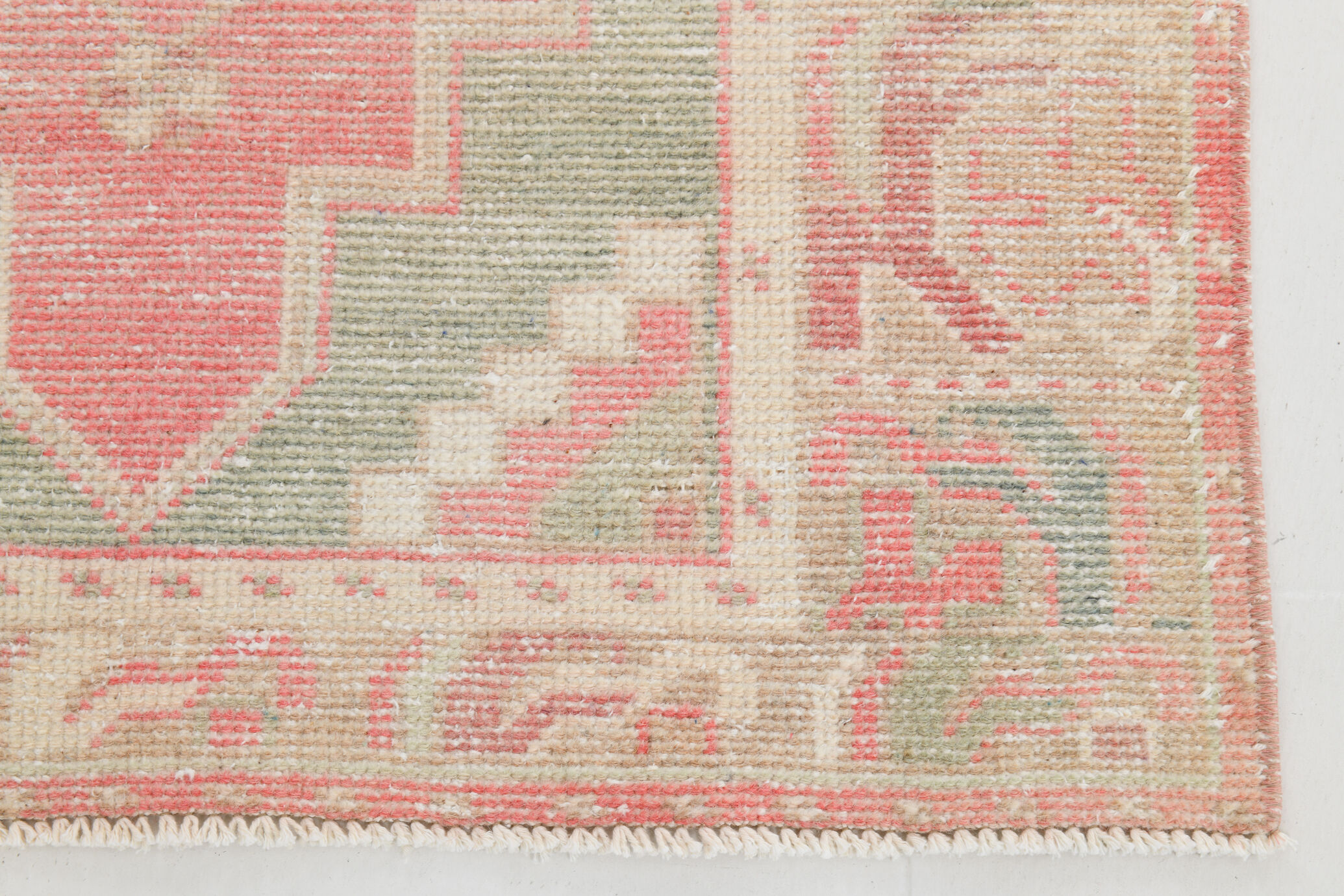 3x10 pale red antique vintage runner rug,90x299cm