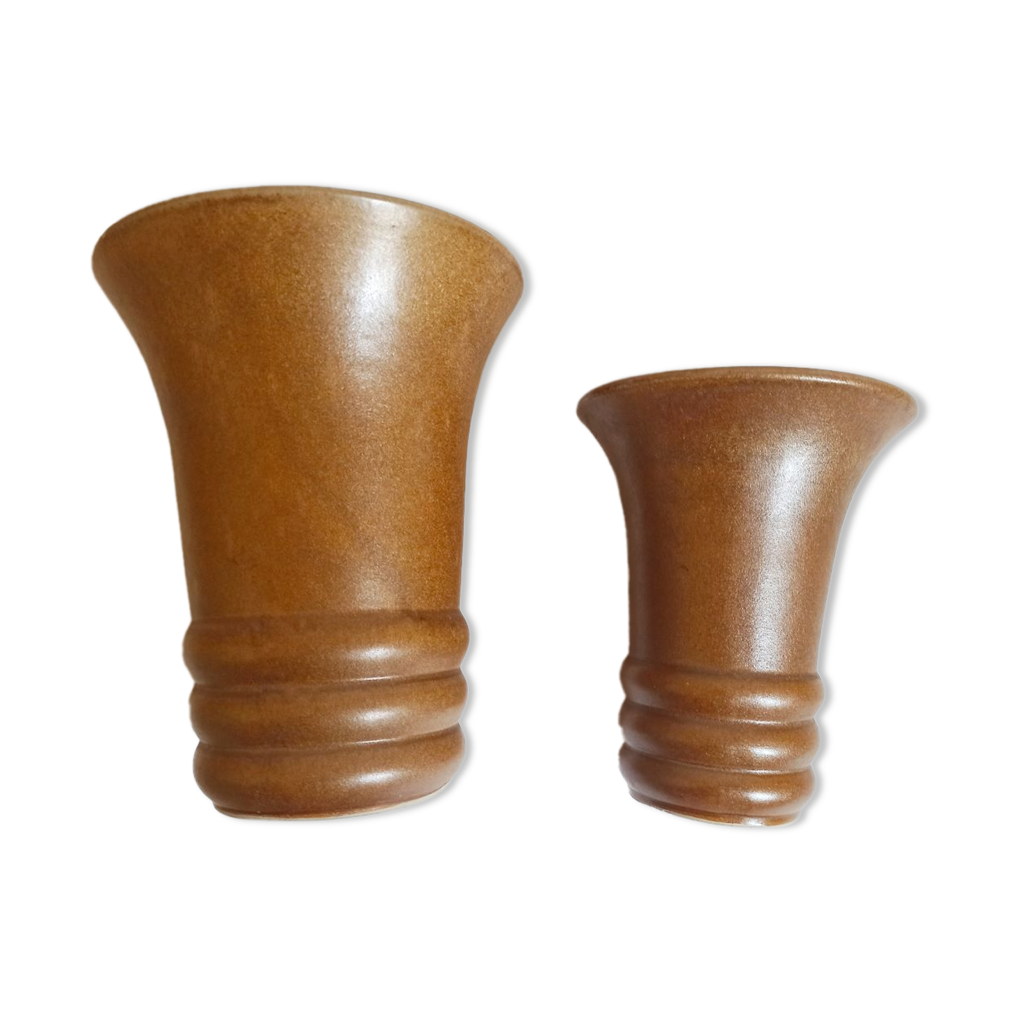 Pair of sandstone vases 60s