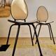 Paire de chaises années 50 piétement métal