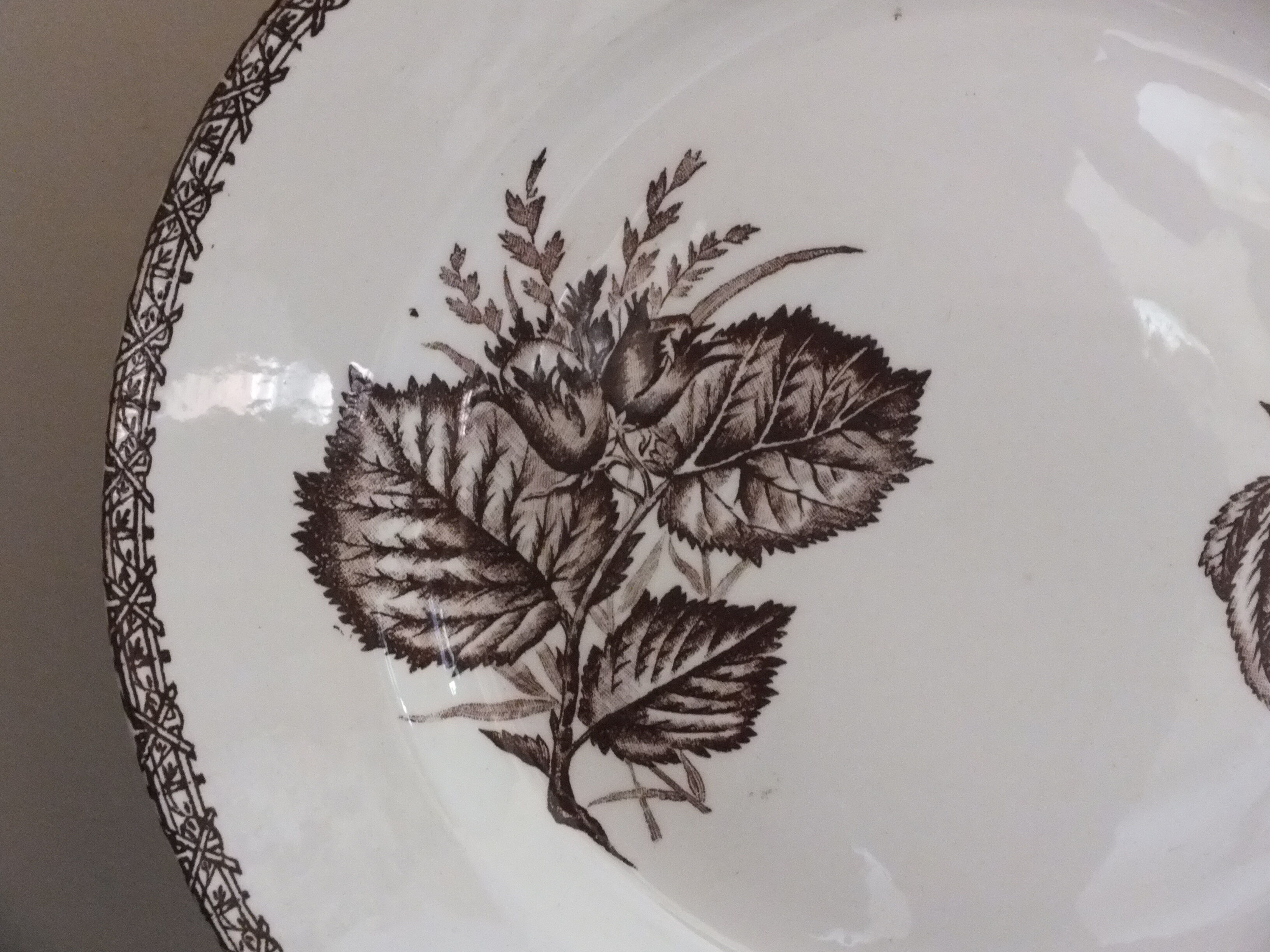 Round dish n°1 Choisy le Roi in Iron Earth decoration fruits and insects