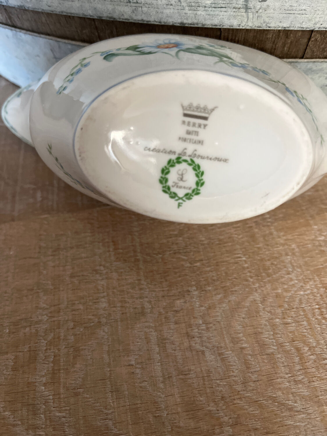 Saucière Haute porcelaine du Berry - creation L.Lourioux
