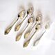Deetjen set of 6 silver-plated dessert teaspoons with crossed ribbons, 14.5 cm