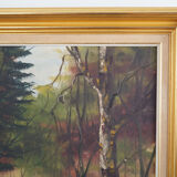 Painting „The Deep in the forest”, Scandinavian design, 1970s