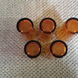 Series of 5 vintage glasses