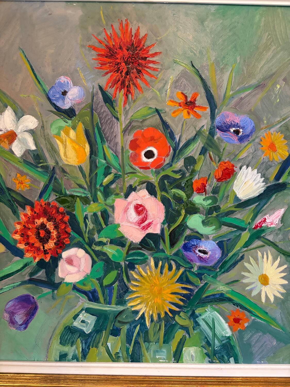 Signed bouquet of flowers