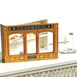 Vitrine étagère devanture de pharmacie ancienne