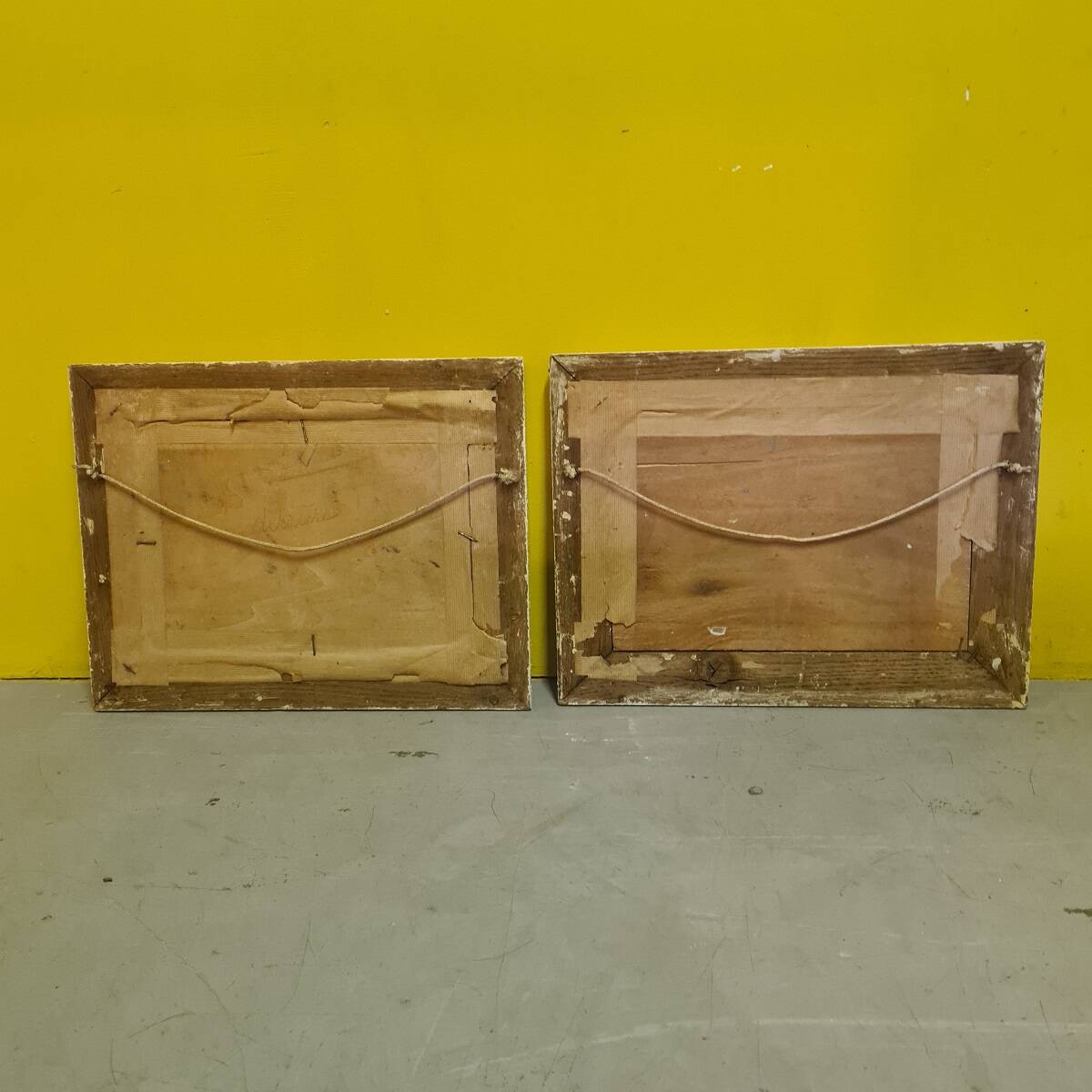 Oil on panel pendant with the French Coast By S. Barrier From 1947