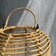 Large lantern-shaped rattan pendant lamp H50 D24