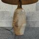 Patinated sandstone and jute ceramic lamp