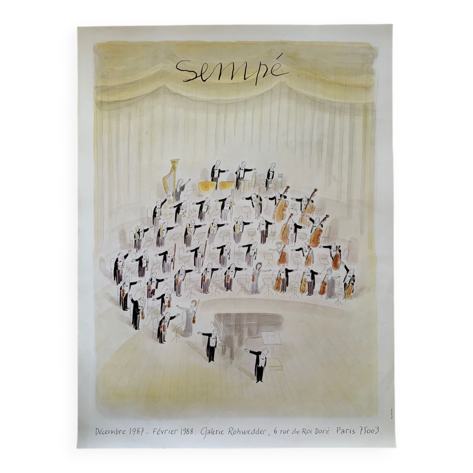 Exhibition poster Sempé 1987