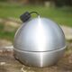 Space age aluminum pendant light, vintage ceiling lamp, ball lamp