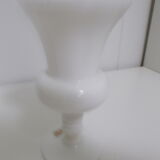 White opaline cut with flowers Creation Clary Paris