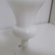 White opaline cut with flowers Creation Clary Paris