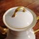 Old white and gold Limoges porcelain coffee maker