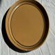 Large oval Sarreguemines stoneware dish with brown border 27x37