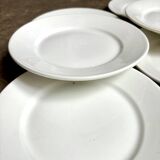 6 white porcelain flat plates