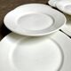 6 white porcelain flat plates