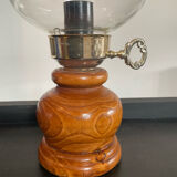 Vintage lamp 50s in wood and glass