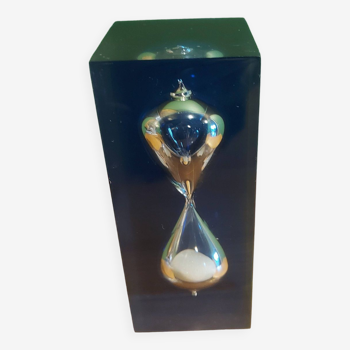 Paperweight, hourglass included 70's