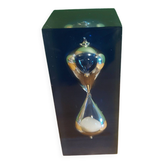 Paperweight, hourglass included 70's